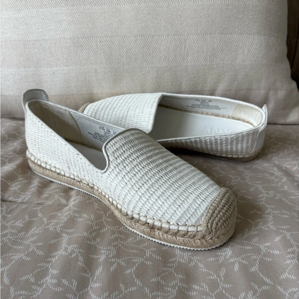 DKNY White Espadrille Flats